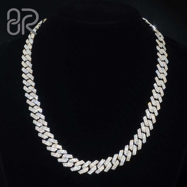 

Wholesale Price 20mm 925 Silver Cuban Chain Iced Out Round Brilliant Cut Vvs Moissanite Hip Hop Fine Jewelry for Men Women
