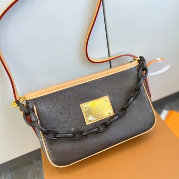 

Fashion chain bag designer new shoulder crossbody bag original leather clutch top handbag, Brown