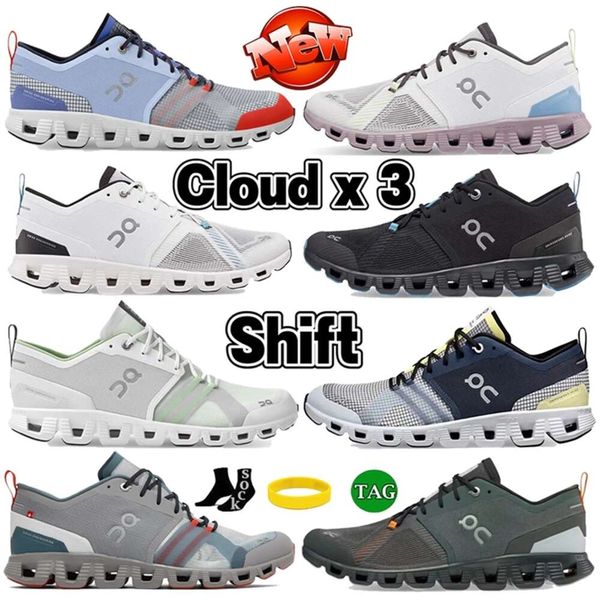 

Men Shoes Running Women on Cloud X 3 Shift Shoe Fashion Heather Glacier Niagara White Heron Black Niagara Sport Sneak Mens Mesh Low Runner Outdoor Flat, 05 white heron