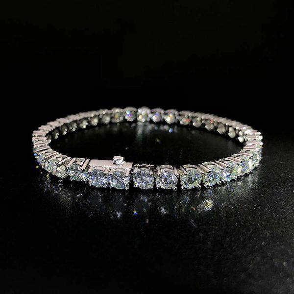 

Custom 3mm 4mm 5mm Tennis Chain S925 Silver 9k 10k 14k 18k Gold Moissanite Lab Grown Natural Diamond Tennis Chain Bracelet
