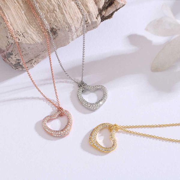 

Tiff Necklace Designer Jewelry Luxury Fashion jewelry Advanced version Boutique Valentine's Day Gift Love Pendant Heart Advanced Design high quality accessory