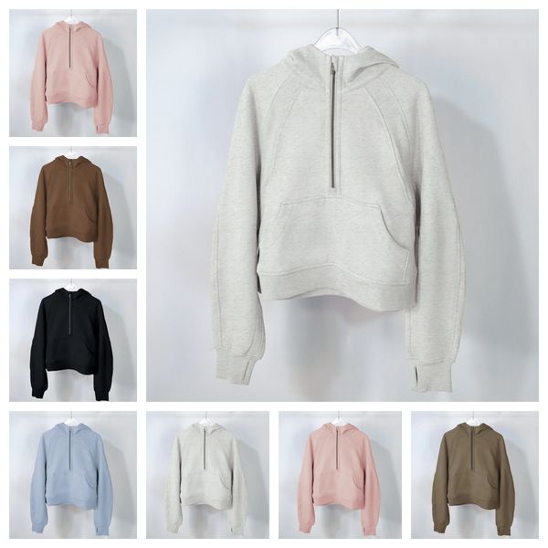 

scuba hoodie sweatshirt designer hoodies men Autumn and winter yoga womens Plus Velvet Thickening jackets Leggings Naked Feeling High Waist Sports Pants