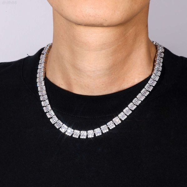

Supplier Luxury Jewelry Design Gold Plated Silver 925 Full of Moissanite 10mm Necklace Tennis Link Chain