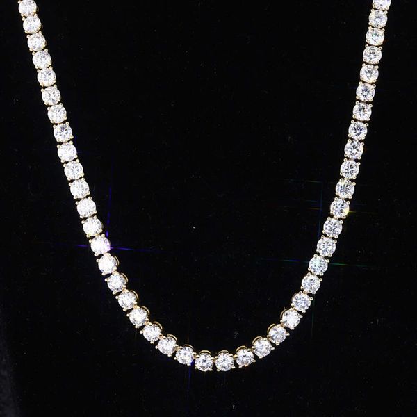 

Hips Hops Shining Pendent Necklace Punk Chunky Crystal Rhinestone Tennis Chain Moissanite Necklace Choker