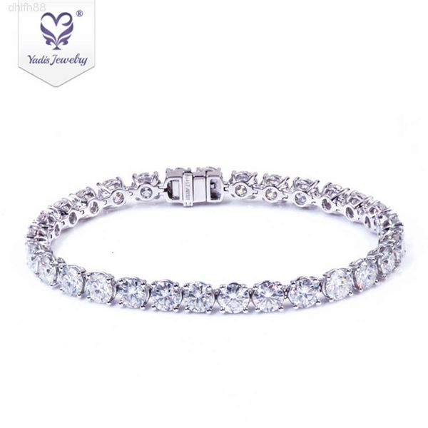 

Yadis Custom Fine 10k White Gold Jewelry Women Charm Diamond Moissanite Bracelet Tennis Chain