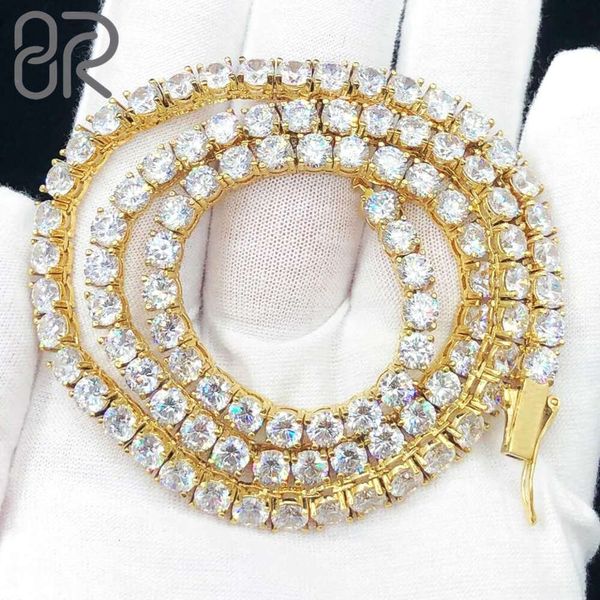 

Chaobao 3mm 5 10k 14k 18k Solid Gold Tennis Chain Hot Selling Round Brilliant Cut Lab Grown Necklace