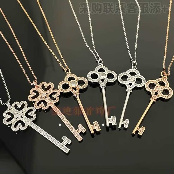 

Tiff Necklace Designer luxury fashion jewelry Key necklace series sweater chain long ins light simple personality pendant clavicle
