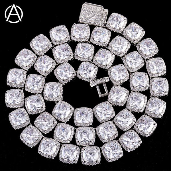

Hip Hop Luxury Moissanite Cuban Link Chain Iced Out Tennis Chain 925 Sterling Silver