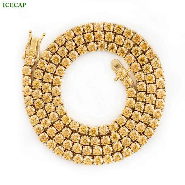 

Icecap 2023 New Fashion Jewelry Hip Hop Jewelry 925 Sterling Silver Vvs Diamond Necklace Fashion Moissamite Tennis Chain