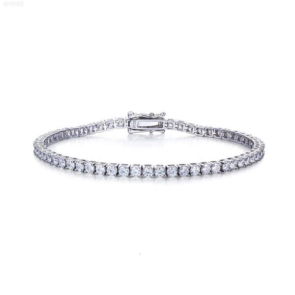 

New Design High Quality Moissanite Jewelry Pure Silver Tennis Chain 925 Sterling Women Silver Tennis Necklace