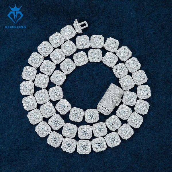 

Hengxing Jewelry Top Sale 5mm 925 Silver Hip Hop Luxury Tennis Chain Necklace Vvs Moissanite Diamond Tennis Chain