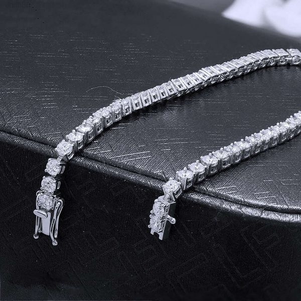 

Hailer Jewelry 10k 14k 18k Pure Gold Created Necklace Grown Stone 3mm Bracelet Lab Diamond Tennis Chain