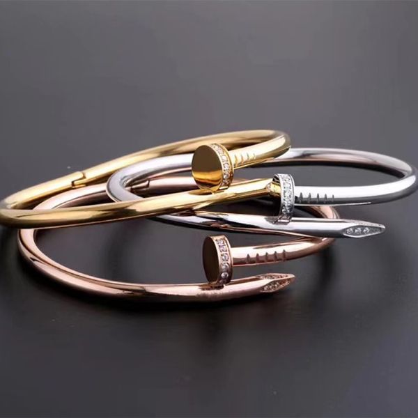

High Versions Classic Nail Bangle Bracelets Stainless Steel Jewelry for Women Gift