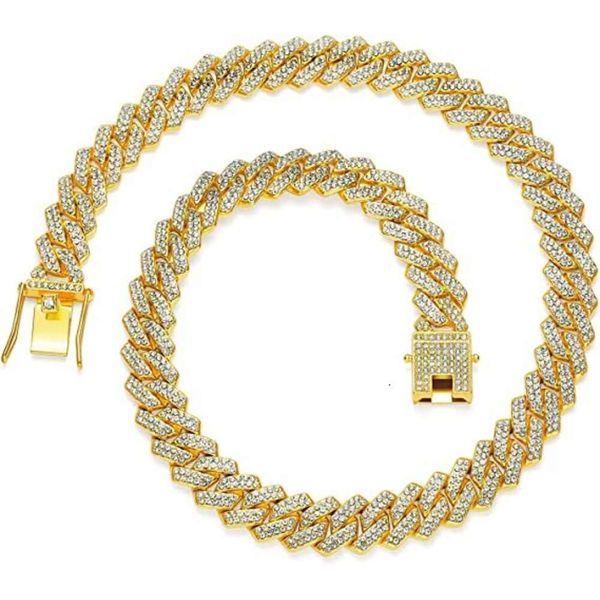 

Iced Out Pass Diamond Tester Vvs Moissanite Jewelry Necklace Bracelet Women 18Mm Cuban Link Chain Men Hip Hop Cuban