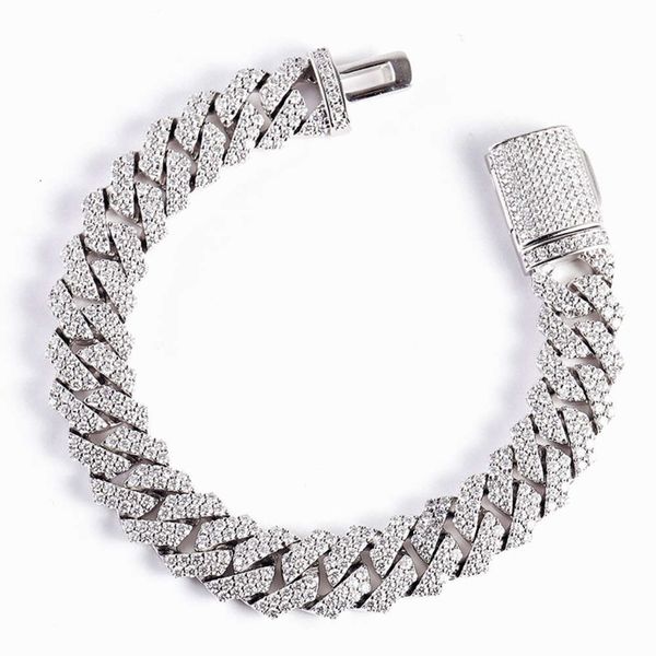 

12Mm 7/8/9Inches Cuban Chain Bracelet Iced Out Micro Pave Miami Link Chain Choker Necklace Hip Hop Jewelry