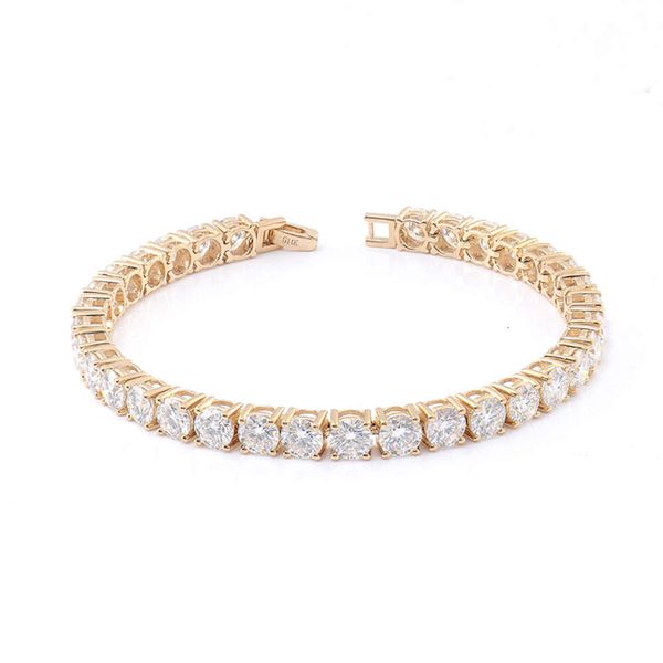 

Hot Sale Wholesale Customized 8Mm Moissanite Tennis Chain 10K Gold Bracelet Jewelry