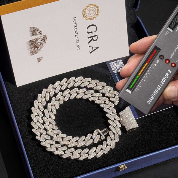 

Wholesale Jewelry Factory In Panyu S Sterling Sier Prong Set Hip Hop Iced Out Vvs Moissanite Diamond Cuban Link Chain