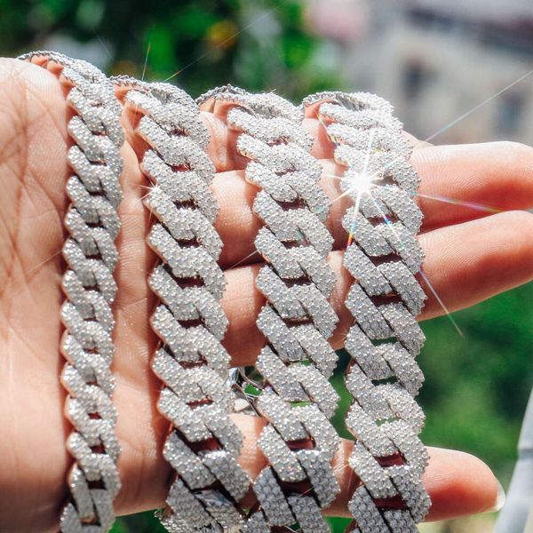 

Cuban Chains Hip Hop Style Moissanite Miami Cuban Chain 12Mm Width High Quality Gold Plated Cuban Link Chain Sterling Sier