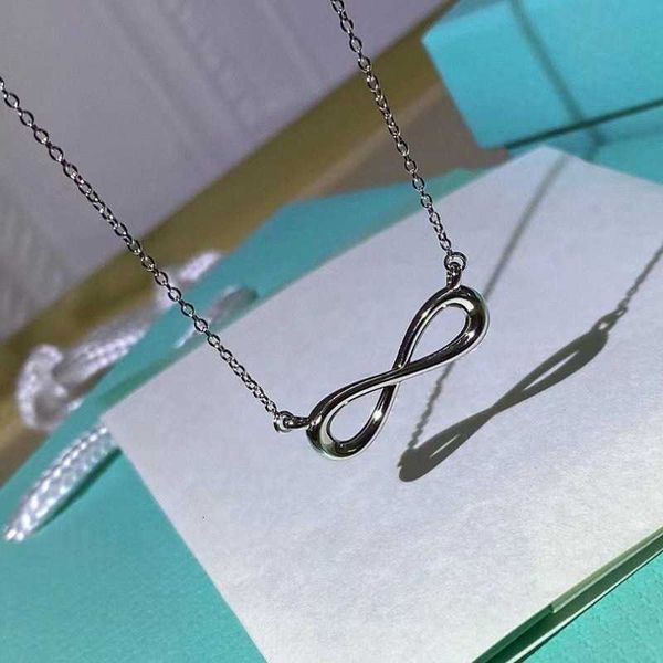 

Tiff Necklace Designer luxury fashion jewelry S925 Silver High quality 8-shaped Ring Necklace Wrapped with Chinese Knot Collar Chain Valentine's Day Gift Jewelry