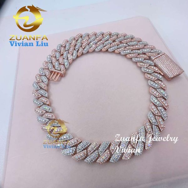 

Iced Out Vvs Moissanite Sterling Sier Custom Wholesale Cuban Link Chain