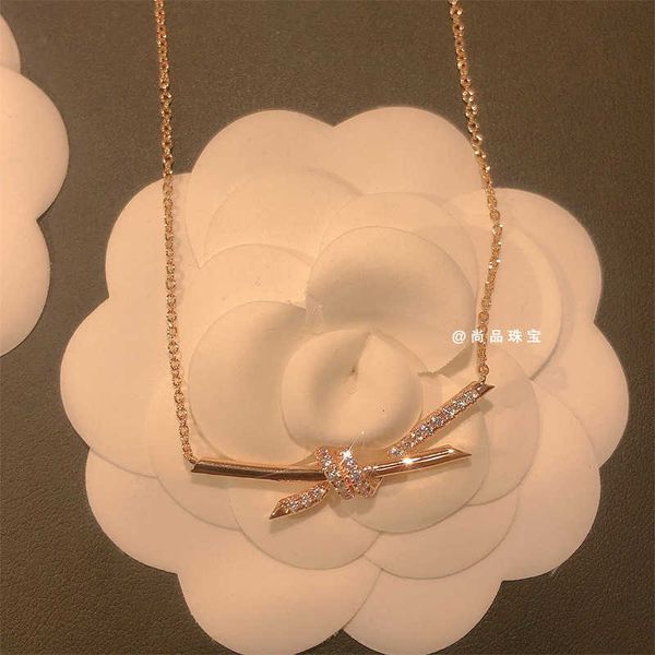 

Tiff Necklace Designer luxury fashion jewelry Shangpin jewelry ice cream necklace with diamond 925 silver can set 18K real gold chain high quality jewelry accessory