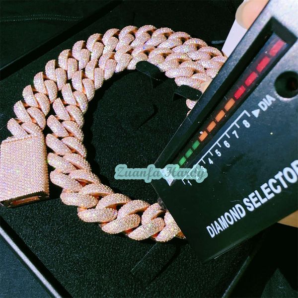 

Custom Pass Diamond Tester Vvs Moissanite Diamond Cuban Link Heavy Big 20Mm Hiphop Necklace Men Jewelry Cuban Link Chain