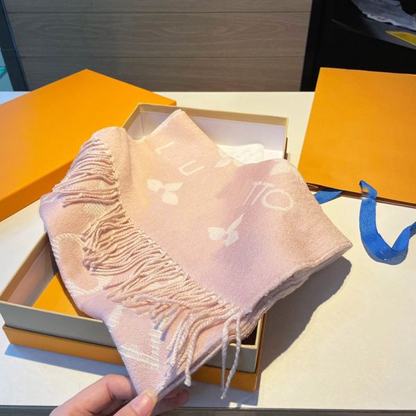 

Scarf Designer Pattern Echarpe Wool with Monogrammed Strip Temperament Versatile Style Design Fashi Echarpe Designer Scarf