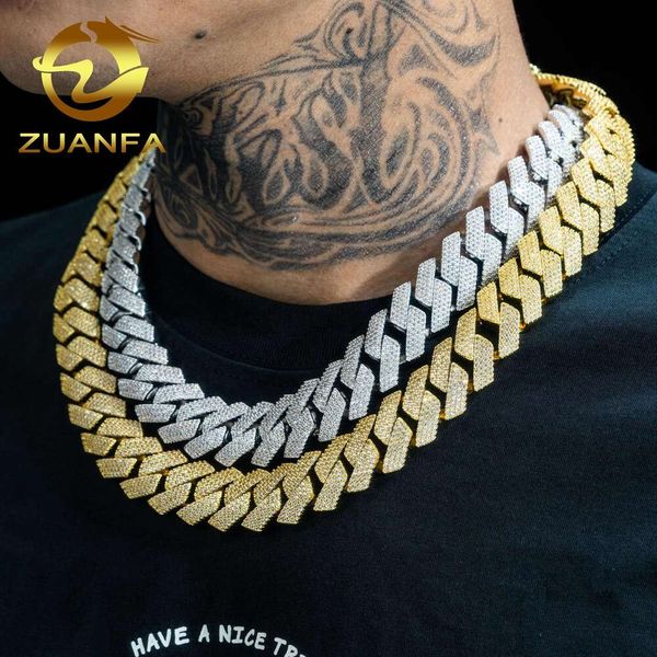 

Fine Jewelry Custom Necklace Sterling Sier Men's Gold Plated Hip Hop Rock Cuban Chain Vvs Diamond Moissanite Cuban Chain