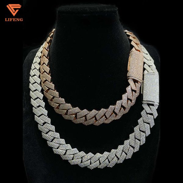 

Explosive Models Pro Men Chunky Miami Necklace Custom Available Vvs Moissanite 18mm Width Hip Hop Moissanite Cuban Chain