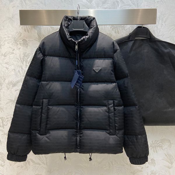 

Winter Mens Parkas Jacket Thick Coats Designer Fashion Puffer Down Jackets for Woman Dark Patterned Stand Collar Coat Outerwear, C3