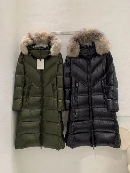 

Womens Down Parkas Womens long 90 white duck down warm winter windbreaker high-quality down jacket 231010, Black