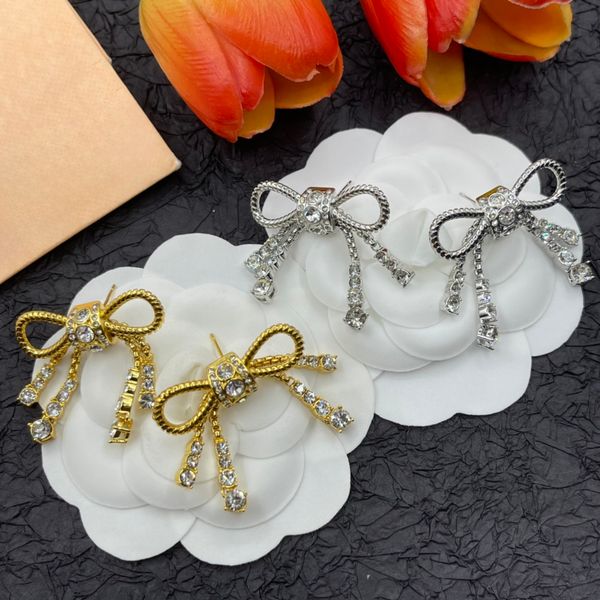 

designer earring for Women Fashion Love gold designer Studs earring clip luxury jewelry Ladies Earring Sterling Silver