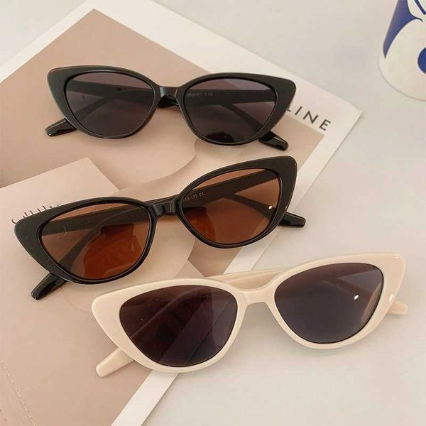 

European and American retro cat eye sunglasses women's sunshade and sunscreen glasses high-end feel small face ins trendy internet celebrity 2023 new model PVG6