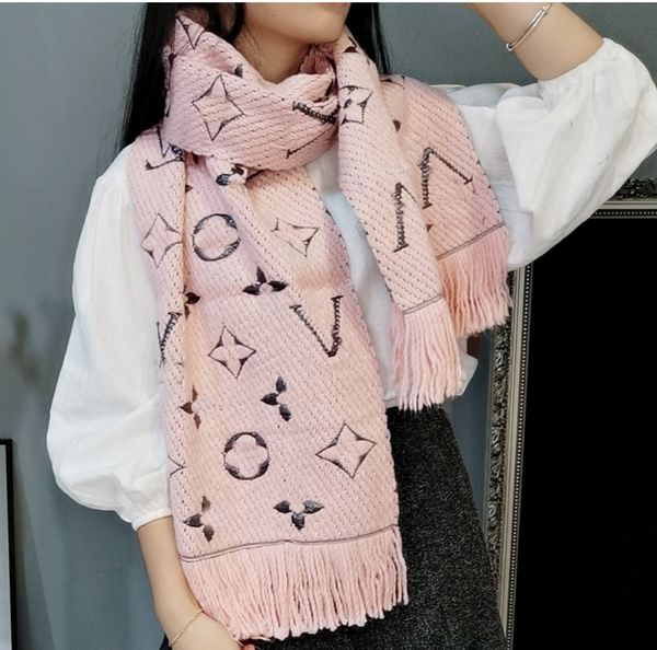 

Echarpe Brand Men's Wool Winter Fashion Women Designer Classic Letter Pattern Cashmere Shawl Scarf silk scarf