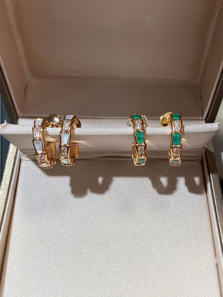 

Luxury Earring for Women Fashion Love designer earring gold designer Studs Snake bone shape luxury jewelry Ladies Earring Sterling Silver