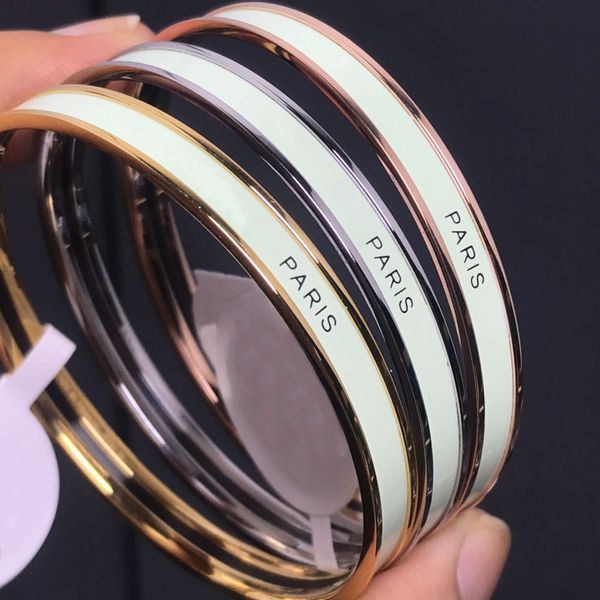 

Designer Bracelet for Women Men Cuff Bracelet Valentine's Bracelet Enamel bracelet new wedding gift gold sliver