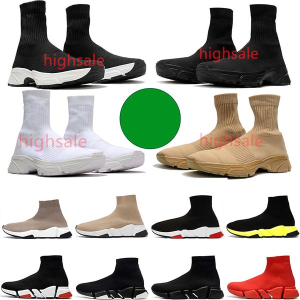 

balencaigas 3.0 speed trainer 1.0 socks shoes casual 2.0 men women sock Beige triple white black red pink yellow volt outdoor walking trainers sneakers 36-45, 2.0 black white