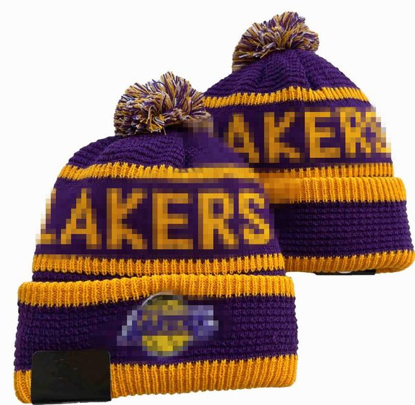 

Hat Beanies Beanie Lakers Los Angeles Bobble Hats Baseball Ball Caps 2023-24 Fashion Designer Bucket Hat Chunky Knit Faux Pom Beani, 18