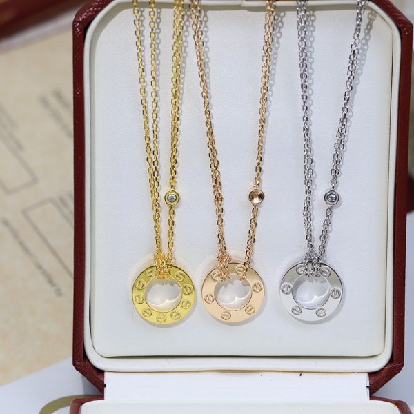 

Love Titanium Necklace Women's brand luxury designer necklace Men's three colors high quality classic logo Valentine's Day