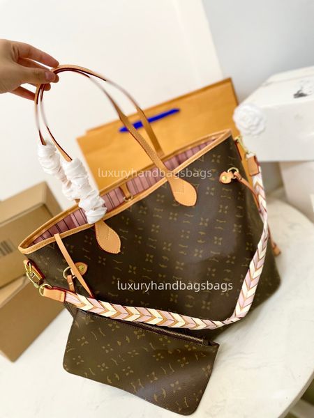 

Designer Women Tote Never Bag fulls Wild at Heart Shopping Full Leather MM GM Handbags Shoulder brown Embosseds Checkered Dhgate Bags