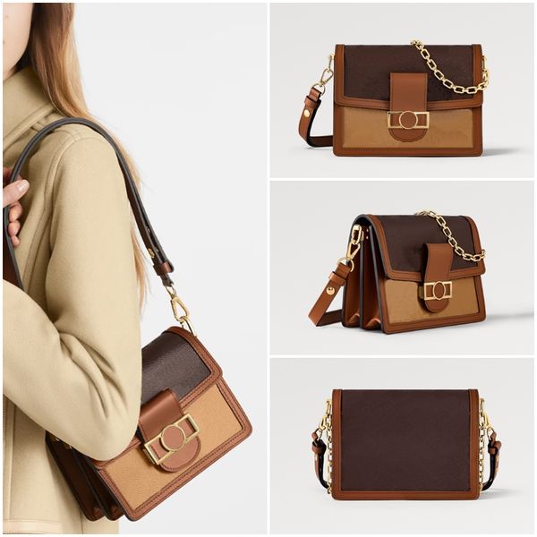 

Vintage 3 Sizes Shoulder Bag Artwork Crossbody PU Leather Handbag Fashion Handbags Travel Cross Body Wholesale High-Quality Shoulder Bags Luxury, Brown-20*13cm