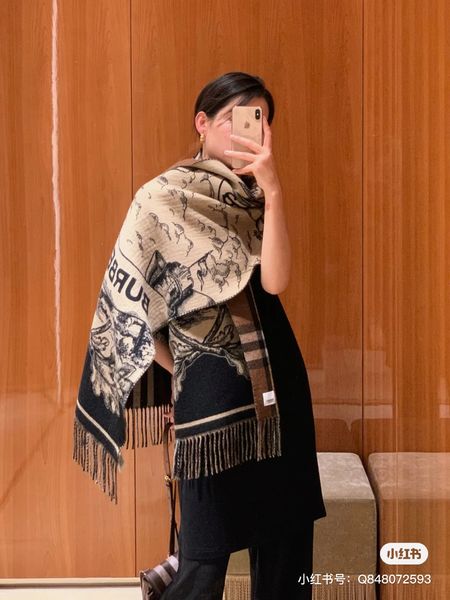 

Cashmere designer scarf Khaki Plaid Print luxury Top Quality Wool woman designer shawl fashion double-sided soft warm long thicken Autumn Winter Christmas