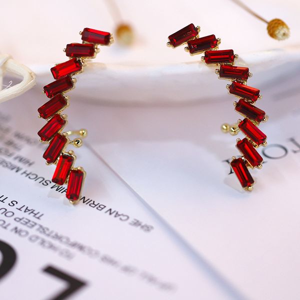 

Designer Jewelry Earrings Vintage Gold Red Gemstones Earrings Top-quality MoonRiverJewel Christmas Birthday New Year