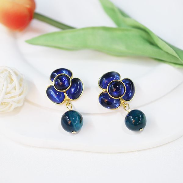 

Designer Jewelry Earrings Fashion Blue Gemstones Earrings Top-quality MoonRiverJewel Christmas Birthday New Year