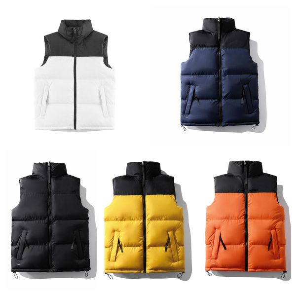 

mens jacket designer down jackets puffer vest gilet weste waistcoat feather material loose coat black and white blue fashion zipper Bodywarmer Woman Outwear