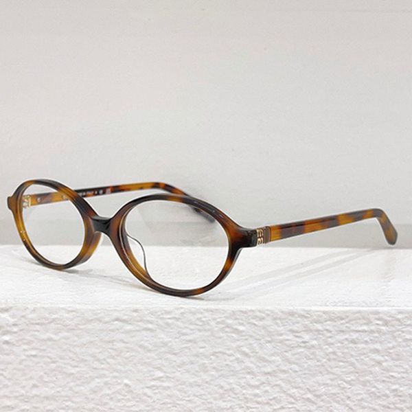 

Retro Designer Optics Eyewear Fashion Mens and Womens Plate Frame Small Oval Frame Side Metal Letter Transparent Glasses Driving Leisure Outdoor Activity SMU04Z