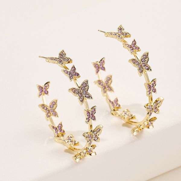 

Designer Jewelry Earrings Vintage Gold Butterfly Earrings Top-quality MoonRiverJewel Christmas Birthday New Year