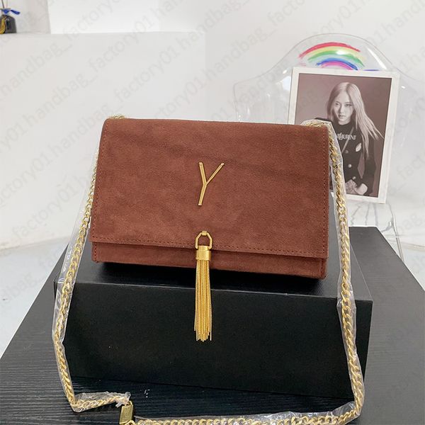 

Luxury Shoulder Bags Sunset Handbag Fashion Suede Tassels Cross body Bag Designer Womens Chest Purses Woman Handbags 5A Quality 25cm, S3