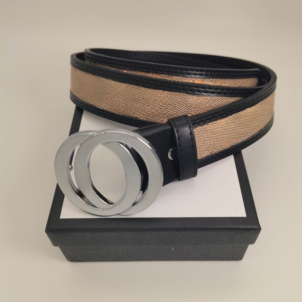 

2023 Fashion Classic Belts For Men Women Designer Belt 3.5cm Silver Mens Black Smooth Gold Buckle Leather dresses Belt tfidtitdi, As shown