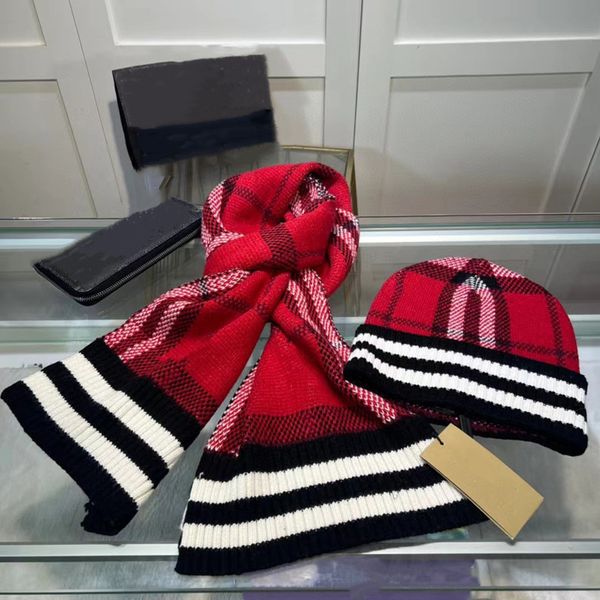 

Hat Scarf Set 2023 New Top Male Female Designer Hat Set 100% Cashmere Fashion Trend Beanie Long Scarf for Men and